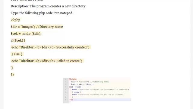 How to Create Directory Using PHP смотреть онлайн