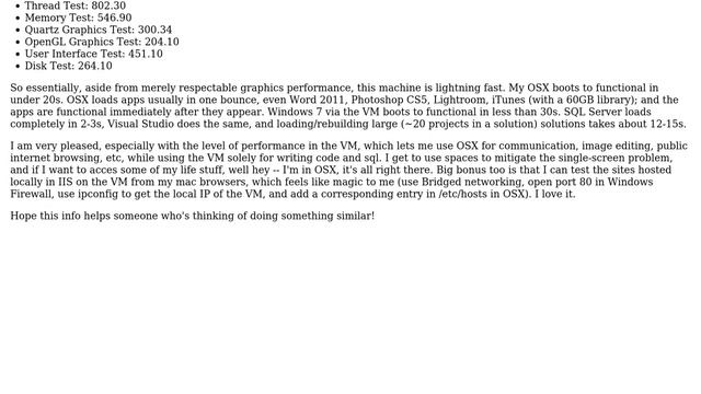 Developing .NET on a 2011 MacBook Pro via Windows 7 VMWare Fusion Virtual Machine (2 Solutions!!)