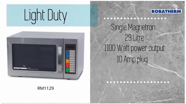 Robatherm Commercial Microwave Ovens смотреть онлайн