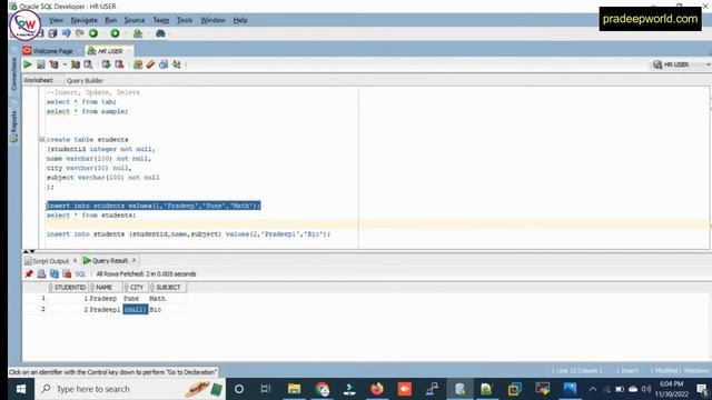 #6 How To Insert, Update and Delete Rows In Oracle Database | Pradeep Wagh смотреть онлайн