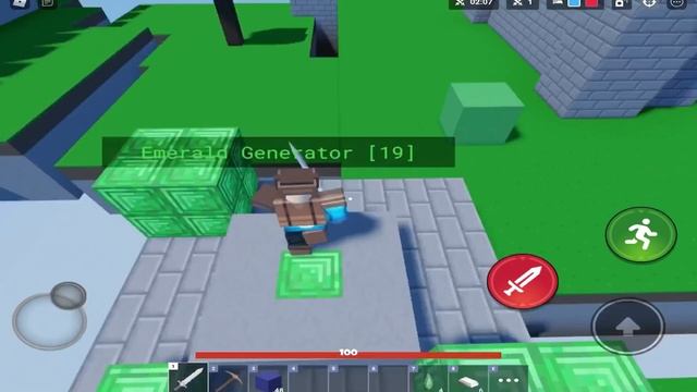 I 1v1 some of the best mobile playersroblox bedwars