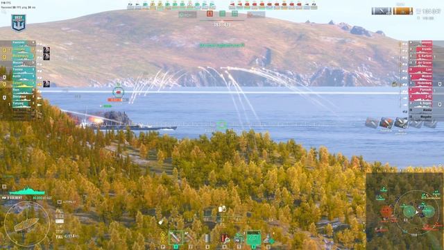 Cruiser Colbert: DAKKA terror on map Warrior's Path - World of Warships смотреть онлайн