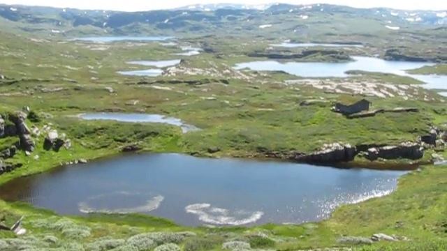 Hiking in Norway - On the trail in the Hardangervidda National Park смотреть онлайн