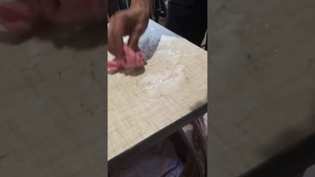 Как убрать пермонентный маркер ( соль сода уксус)