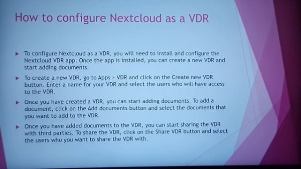 Nextcloud and Virtual Data Room Configuration