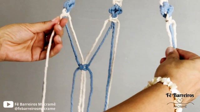 Suporte DUPLO para plantas em macramê | Tutorial passo a passo | Macrame Plant Hanger tutorial смотреть онлайн