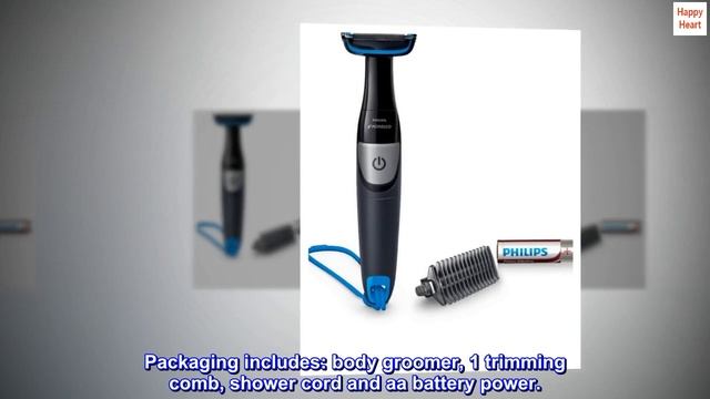 Philips Norelco Bodygroom Series 1100, Showerproof Body Hair Trimmer And Groomer For Men, BG1026/60