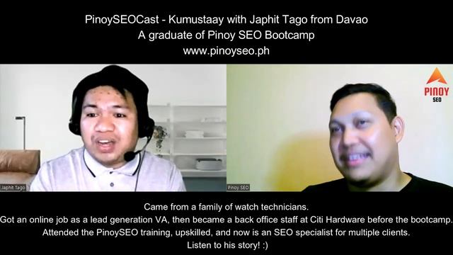 PinoySEOCast - Life After the Bootcamp - SEO Specialist in the Philippines Japhit Tago - Pinoy SEO смотреть онлайн