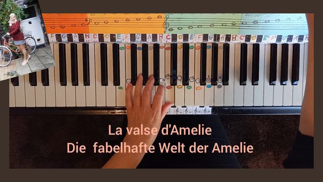"La valse d'Amelie " как играть на 🎹 уроки 🎶 для начинающих. Wie spielt man auf dem Klavier, leich смотреть онлайн