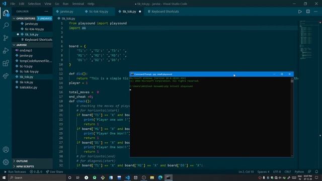 Creating Python Tic Tac Toe game 2021 hindi|Python game development|Python Game For Beginners смотреть онлайн