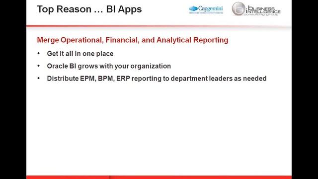 BICG Webinar Series: Top Reasons to Deploy Oracle BI Applications with Your Next ERP Upgrade смотреть онлайн