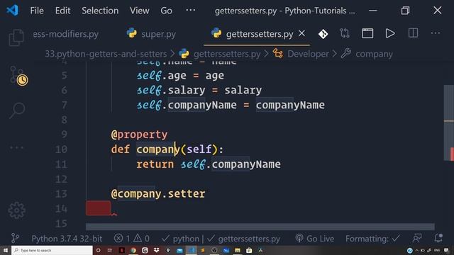 Property Decorators: Getters and Setters in Python | Python Tutorials For Beginners смотреть онлайн