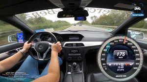 Mercedes C63 AMG W204 максимальная скорость POV
