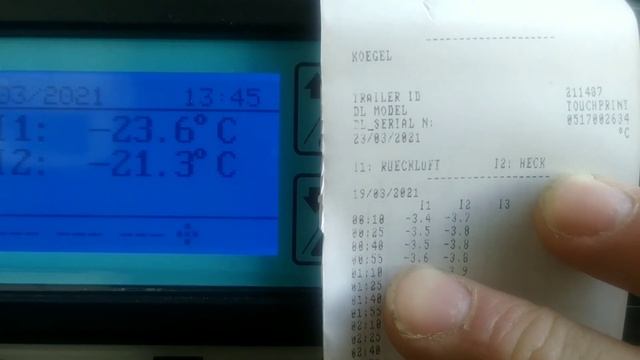 Как снять распечатку???? и настроить дату?️ на регистраторе TouchPrint (Тачпринт). ThermoKing.