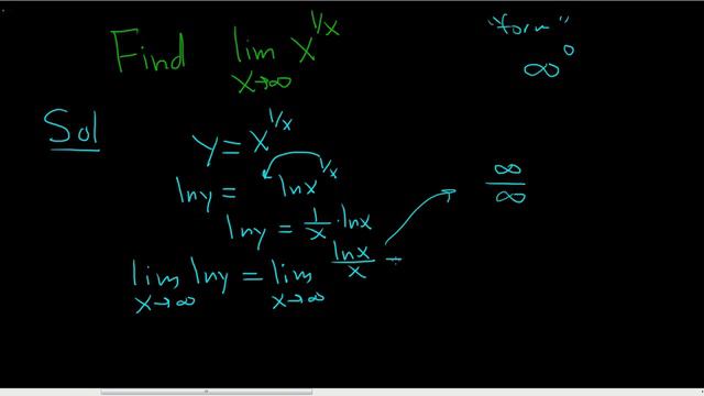 Finding a Limit Using L'Hopital's Rule x^(1/x) as x approaches infinity смотреть онлайн