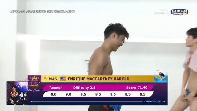 AQUATICS-DIVING [GOLD/SILVER] Mens Platform FINAL [SEA Games Cambodia 2023] Enrique/Bertrand смотреть онлайн