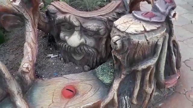 ЗАБОР в доме, из цемента своими руками в сказочном стиле работа мастера Юрий Вторук смотреть онлайн