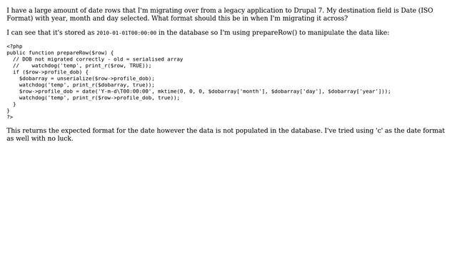 Drupal: What format should date (ISO date) be when using Migrate Module? (2 Solutions!!) смотреть онлайн