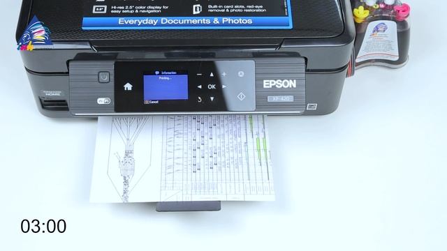 Epson XP-420: тест на скорость печати графика смотреть онлайн