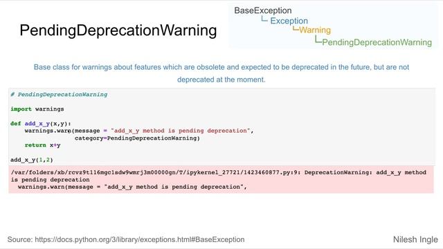 PendingDeprecationWarning | Python | Tutorial смотреть онлайн