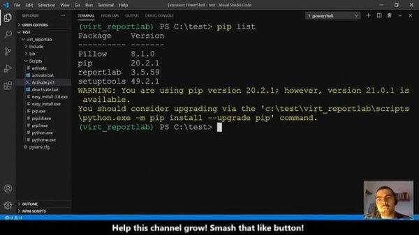 Python Virtual Environment on Windows 10 and Powershell ?