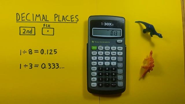 How to set the number of decimal places and use the FIX key on the TI-30Xa Calculator смотреть онлайн