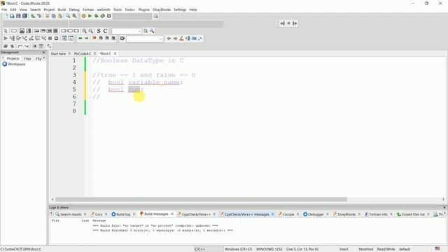 Boolean Data Type in C смотреть онлайн