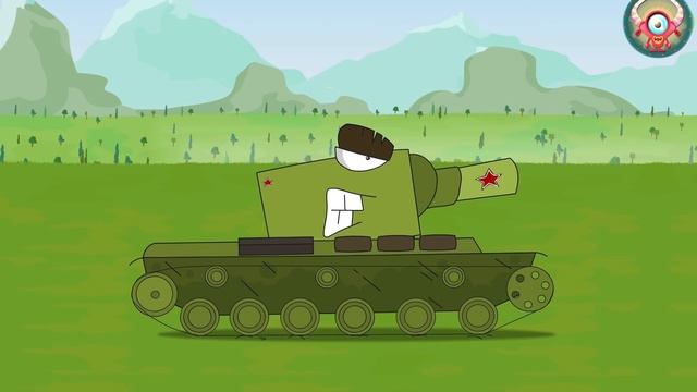 Tank KB-44 flies away on a rocket into space. Panzer tank cartoon. Monster Truck for children. смотреть онлайн