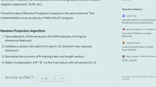 Dimension Reduction using Random Projection смотреть онлайн