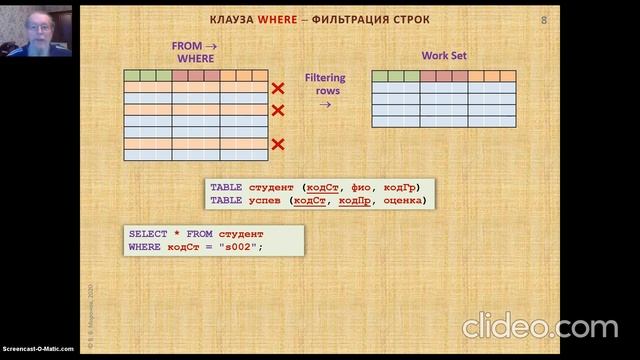 БД-4. SQL-SELECT изнутри смотреть онлайн