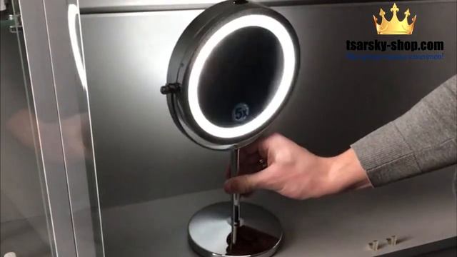 Двустороннее зеркало с подсветкой и увеличением для макияжа смотреть онлайн