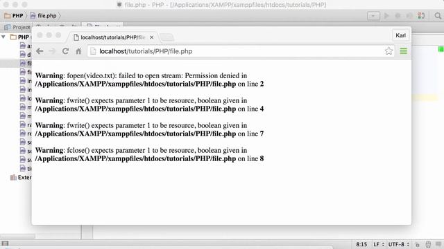 PHP Tutorial - #64 - Writing To a File смотреть онлайн