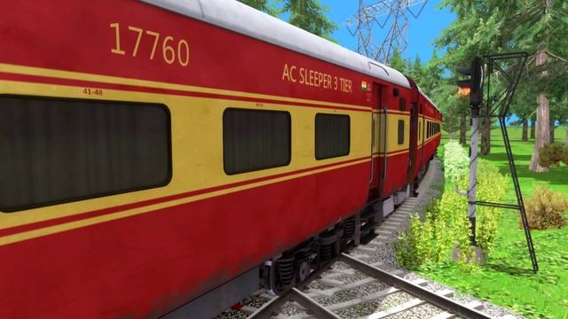 Three Trains Vs Giant Elephant? - Stops the Train | Train Simulator смотреть онлайн