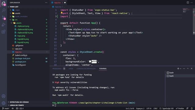 Desafio Ignite React Native (ToDo List) - #2 Assets e Fonte смотреть онлайн