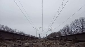 Камера под Электропоезд. Электричка проехала над камерой. Камера на железной дороги под Электропоез