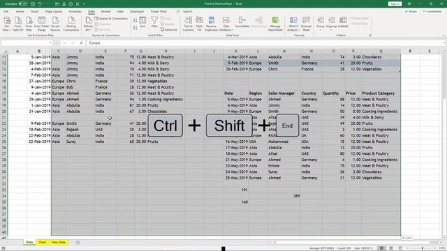 Excel Keyboard Shortcut 2 : Selection смотреть онлайн