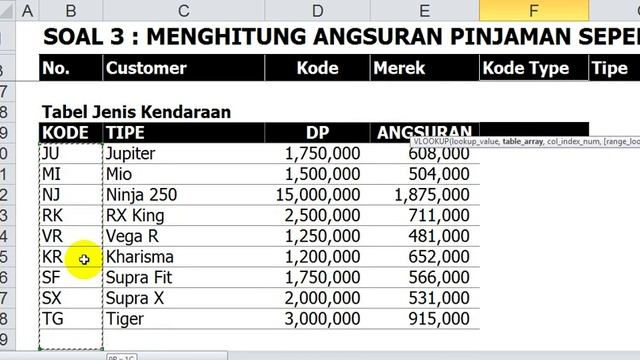 Tutorial EXCEL : Cara Menghitung Angsuran Pinjaman Motor смотреть онлайн