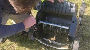 STIHL RLA 240 аккумуляторный аэратор в работе(2 режима)