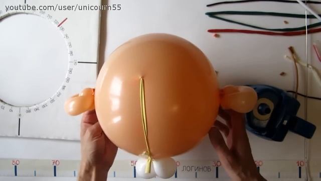 Солдат (голова) в фуражке из шаров / Soldier's head of balloons (Eng subs) смотреть онлайн