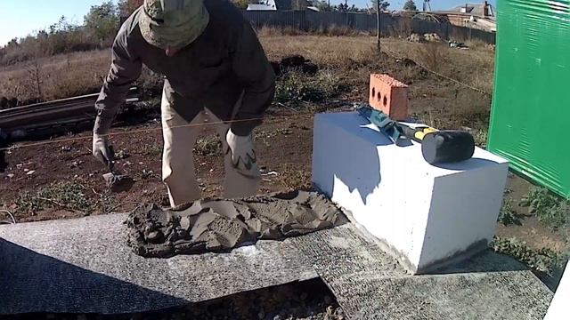 Идеальная кладка УГЛОВ и 1 ряда ГазоБлоков { точная геометрия основания коробки дома  }