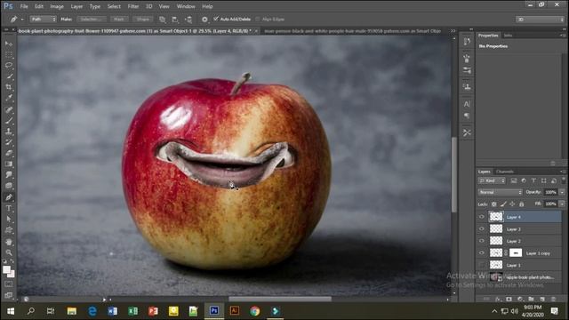 apple Photomanipulation tutorial in adobe Photoshop смотреть онлайн