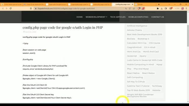 Login - Autenticación Gmail con PHP смотреть онлайн