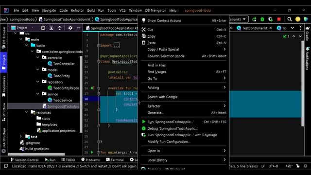 Springboot + Kotlin + PostgreSQL  #2 (Todo App)