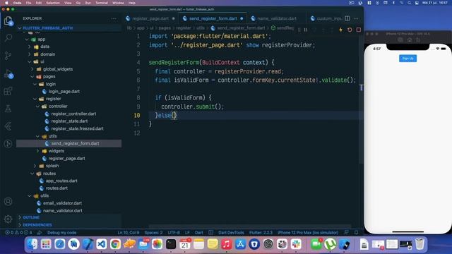 Flutter - Firebase Authentication - 11 (Registro email/password - parte 5) смотреть онлайн