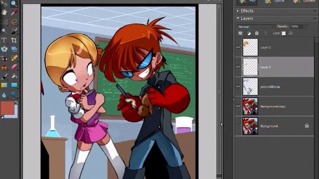 PowerPuff Girls D Blossom to Bubbles in Photoshop Elements 6.0 смотреть онлайн