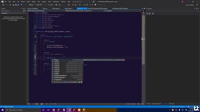 MySQL + SQL Server + PostgreSQL Database CRUID With DataGridView Binding Library - C# Tutorial смотреть онлайн