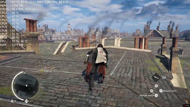 Assassin s Creed Syndicate | I7 6400t (3,5ггц) Rx 470 смотреть онлайн