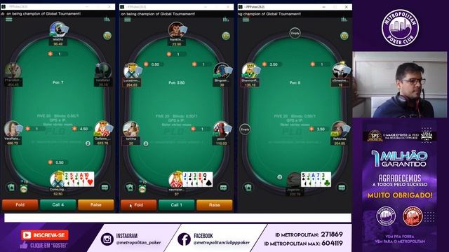 Sessão Cash Game Pot Limit Omaha PLO 5 Cards - Metropolitan Poker Club смотреть онлайн