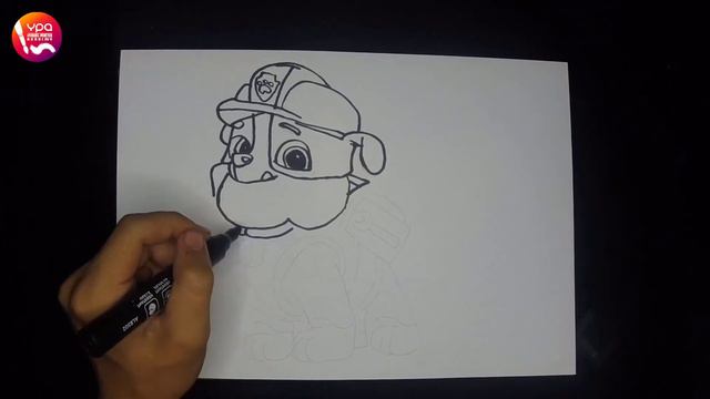 Easy How To Draw Rubble From Paw Patrol | Cartooning Characters смотреть онлайн