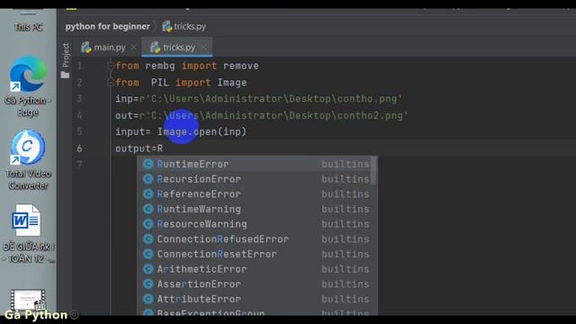 Dùng Python xử lý ảnh #1: Xoá phông nền của ảnh | Remove background image use python смотреть онлайн